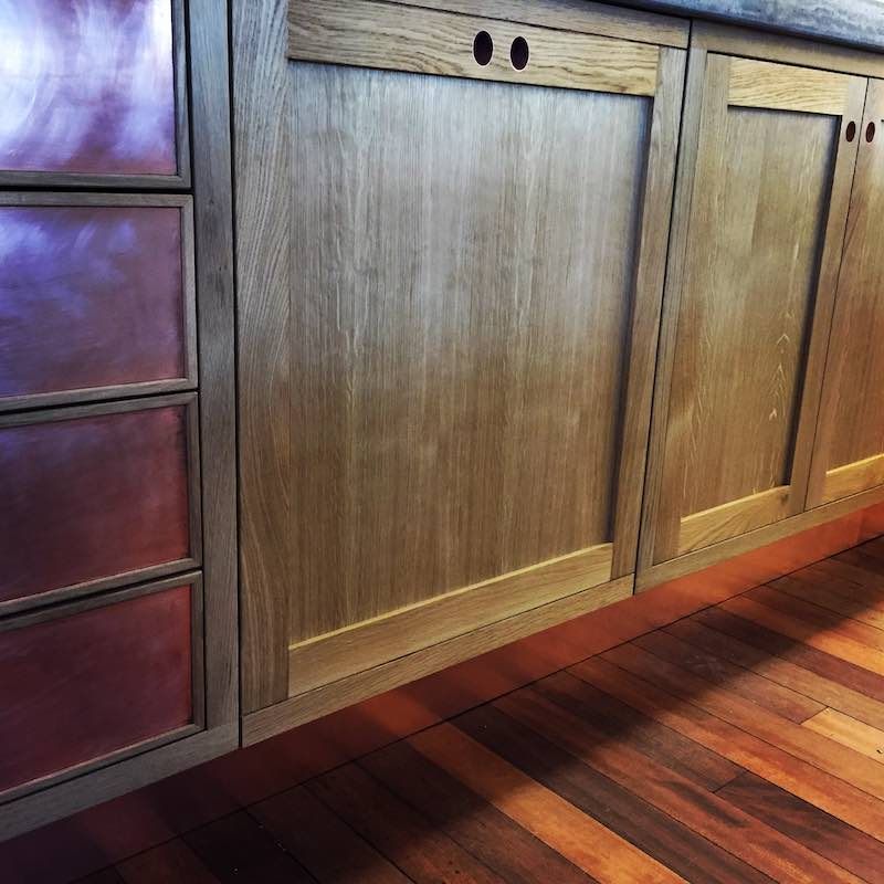Copper Drawer Fronts