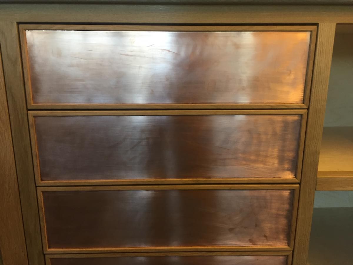 Copper Drawer Fronts