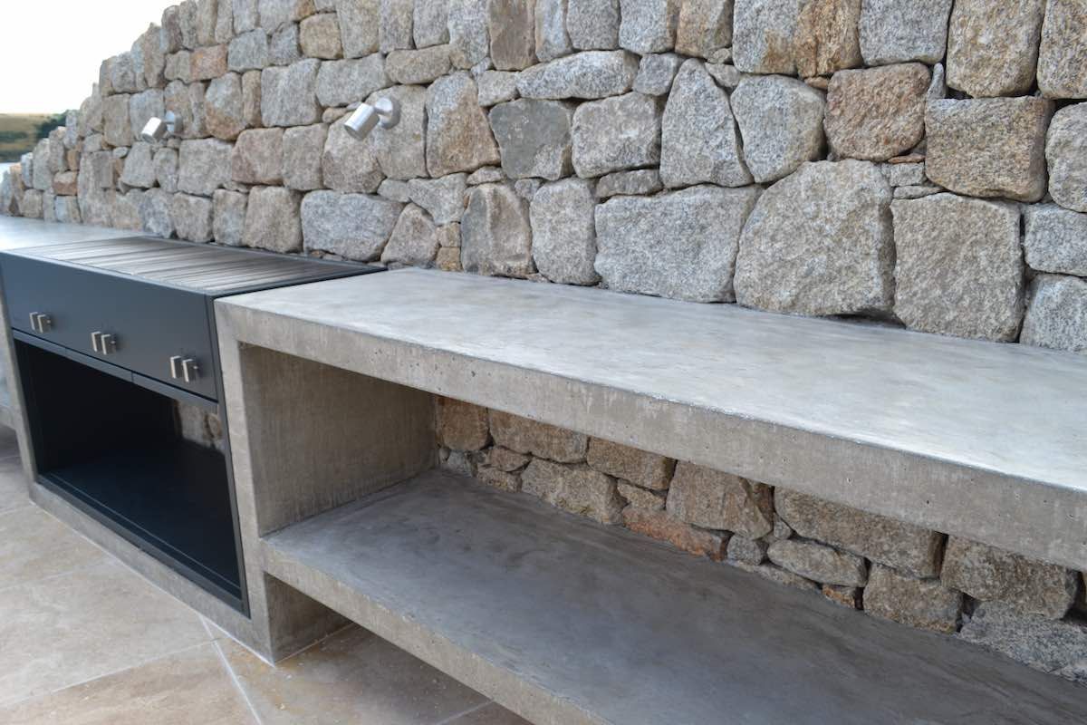 Outdoor Kitchen Polished Concrete Worktop